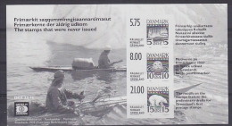 Greenland 2001 Unissued Stamps M/s IMPERFORATED Blackprint ** Mnh (27569) - Blocks & Sheetlets