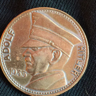 Adolh Hitler  5 Reich Marks Rare! Monnaie Médaille. 1935 - Altri & Non Classificati