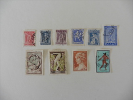 Grèce : 10 Timbres Oblitérés - Collections