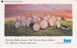 K 023 TARJETA DE ALEMANIA DE KNAUF DE UN PERRO Y UNOS RELOJES DE TIRADA 2000 (CAN-DOG) - K-Series : Customers Sets