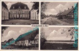 FAULENROST Amt Malchin Schloss Neu Faulenrost Dorfstraße Am See Braune Fotokarte Ungelaufen - Teterow