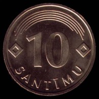 1992 Latvia / Lettonia / Lettland  10 SANTIMI  Coin  VERY RARE  Today In Stock  UNC FROM MINT ROLL - Lettland