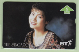 UK - BT General - 1996 Singapore Airlines III - 5u Singapore Girl - BTG662 - Mint - BT Emissions Thématiques Avions Civils