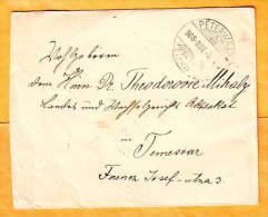 Hungary Yugoslavia Travelled Letter 1908 Y Petervaradin To Temesvar - Cartas & Documentos