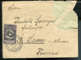 LIECHTENSTEIN 1923 BOTH SIDE FRANKING COVER 20Rp  5Rp - Covers & Documents