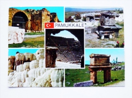 2 Scans Post Card Sent From Turkey Pamukkale - Covers & Documents