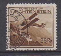 Liechtenstein 1935 Airmail 25Rp Used  Ca "Vaduz 35" (27575A) - Luftpost