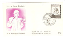 BELGIQUE FDC 23/12/1965 MUSÉE DE LA DYNASTIE SM LE REINE ELISABETH H.M. KONINGIN ELISABTH - P. 178 - 2 Scans - - 1961-1970