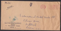 Ireland: Official Cover To UK, 1971, Meter Cancel, Sent By Office Of Revenue Commissioners (damaged: Creases) - Lettres & Documents