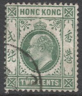 Hong Kong. 1904-6 KEVII. 2c Used. Mult Crown CA W/M SG 77 - Usati