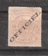 LUXEMBOURG, Service 1875 ,Yvert N° 1,1 C Brun Rouge , VARIETE : L De OFFICIEL Brisé , Neuf (*) RARE - Officials