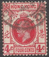 Hong Kong. 1912-21 KGV. 4c Used. Mult Crown CA W/M SG 102 - Usados