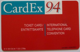 GERMANY - Telekom Ticket Card - 6 DM - K404 - CardEx 94 - Mint - K-Serie : Serie Clienti