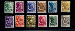 ISRAELE 1955 EMBLEMI DODICI  TRIBU' DI ISRAELE  ** MNH - Andere & Zonder Classificatie
