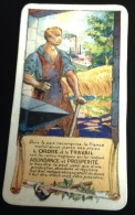 Mini Calendrier Patriotique Ordre Travail Prospérité De La France Ouvrier 1920 Dewambez Devambez - Tamaño Pequeño : 1901-20