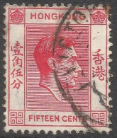 Hong Kong. 1938-52 KGVI. 15c Used. SG 146 - Gebraucht