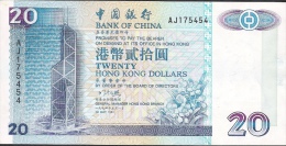 HONG-KONG P329a  20  DOLLARS 1994 #AJ   FIRST DATE   XF  NO P.h. ! - Hong Kong