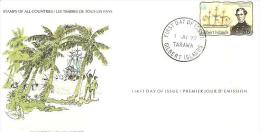 58194)  FDC DELLE-GILBERT ISLANDS-CAPITAIN C. WILKES- 1-6-1977 - Gilbert & Ellice Islands (...-1979)