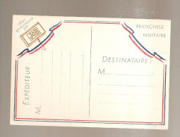 Carte De Franchise Militaire FM Par Les Papiers Job Pub Publicité - Lettres & Documents