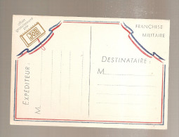 Carte De Franchise Militaire FM Par Les Papiers Job Pub Publicité - Cartas & Documentos