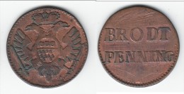 *** COLOGNE - KÖLN - ALLEMAGNE - GERMANY - BRODT PENNING - JETON RATION PAIN - BREAD TOKEN *** ACHAT IMMEDIAT !!! - Monetary/Of Necessity