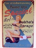 PIN-UP CAR GARAGE - TIN SIGNS - Plaque Métallique Publicitaire Décorative - Placas En Aluminio (desde 1961)