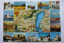 (8/7/40) AK "Erholungsgebiet Neusiedlersee" Burgenland, Mehrbildkarte Mit 14 Ansichten Und Landkarte - Neusiedlerseeorte