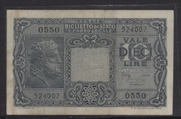 ITALIA REGNO  L. 10  GIOVE 23/11/1944  BB++ - Italia – 1 Lira