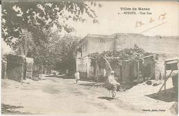 CPA Maroc - Meknès - Une Rue - Meknès