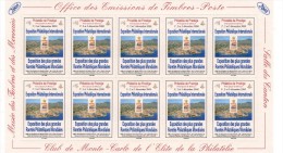 2000 - Feuilles De 10 Vignettes Auto Collantes - Expo Philatélique Internationale à Monaco - 1 Au 3 Décembre 2000 - Exposiciones Filatelicas