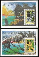 E)1987 ST. VINCENT,  IONOPSIS UTRICULARIODES, ORCHID, PLANT, BEACH, LANDSCAPE, SPECIMEN, SOUVENIR SHEET, MNH - St.Vincent (...-1979)
