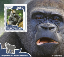 CENTRAL AFRICA 2016 ** Gorillas S/S - OFFICIAL ISSUE - A1609 - Gorillas