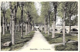 COURVILLE EURE  LES PROMENADES   EDIT. CELLE   ECRITE CIRCULEE 1905 - Courville