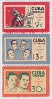 1963.10 CUBA 1963. Ed.998-1000. ASALTO AL PALACIO PRESIDENCIAL. ATTACK TO PRESIDENTIAL PALACE. MNH. - Unused Stamps