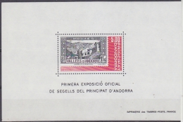Andorra Fr. 1982 1st Philatelic Exhibition M/s ** Mnh (27584) - Blocks & Kleinbögen