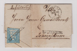 Heimat LU ROTHENBURG Langstempel Luzern 1860-06-24 Brief Nach Schüpfheim - Cartas & Documentos