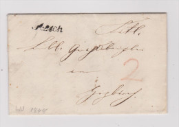 Heimat LU AESCH Langstempel Auf 1848 Brief - 1843-1852 Timbres Cantonaux Et  Fédéraux