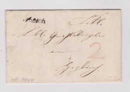 Heimat LU AESCH Langstempel Auf 1848 Brief - 1843-1852 Kantonalmarken Und Bundesmarken