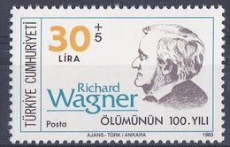 AC - TURKEY STAMP - DEATH CENTENARY OF RICHARD WAGNER MNH 13 FEBRUARY 1983 - Unused Stamps