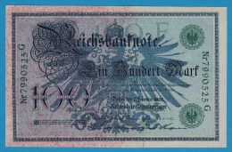 DEUTSCHES REICH 100 MARK 7.02.1908  Alpha 7990525G  P#34 - 100 Mark