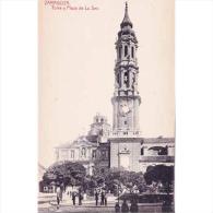 Delcampe - ZRGZTPA4479-LFTD8271.Tarjeta Postal De ZARAGOZA.Edificio,personas En La PLAZA Y TORRE DE LA SEO En ZARAGOZA - Zaragoza