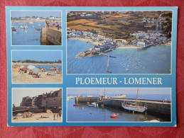 Dep 56 , Cpm  PLOEMEUR , LOMENER , Multivues , 6.4020 , Le Port Et La Plage (485) - Ploemeur