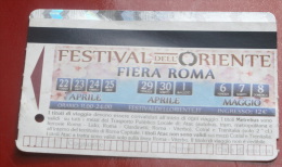 ITALIA - 2016, TICKET ROME METRO" FESTIVAL DELL'ORIENTE"  Used - Europe