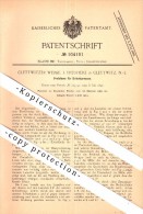 Original Patent - Clettwitzer Werke , J. Treuherz In Klettwitz / Schipkau , 1897 , Preßform Für Brikettpressen , Kohle ! - Schipkau