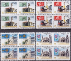 2005.252 CUBA 2005 MNH. EUROPA. PERFORATED SET BLOCK 4. ARQUITECTURA COLONIAL. CATEDRAL DE LA HABANA, TRINIDAD, SANTIAGO - Ongebruikt