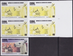 2006.388 CUBA 2006 MNH WITHOUT RED COLOR IMPERFORATED PROOF LLAMA PERU ARCHEOLOGY BLOCK 4. - Neufs