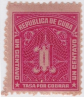 1927-15 CUBA REPUBLICA. 1914. Ed.8. 1c. TASA POR COBRAR. POSTAGE DUE ORIGINAL GUM NO MNH. - Nuovi