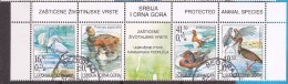 2005 3231-34 FAUNA SERBIA SRBIJA CRNA GORA MONTENEGRO JUGOSLAVIJA WASSERVOGEL  FLORA  WWF  STRIP   USED - Oblitérés
