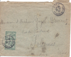 SFAX REGENCE DE TUNIS 1907 Pour Solesmes NORD - Cartas & Documentos