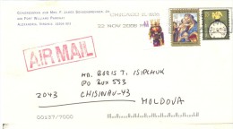 2008. USA, The Letter By Air-mail Post From Alexandria(Virginia) To Moldova - Storia Postale